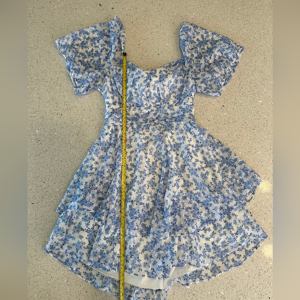 Floral Blue Dress - Picture 3 of 7